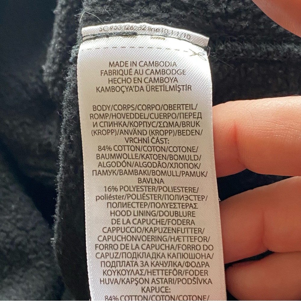 Polo Ralph Lauren Sweatshirt Woman XL Blue Spell Out Logo Preppy Cropped FLAW - Picture 10 of 16